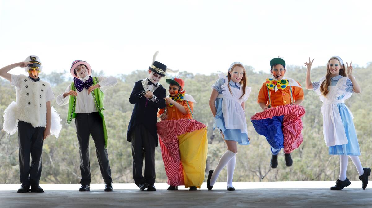 Students at Carinya Christian School dressed up as the characters of Alice In Wonderland in October. Photo:Gareth Gardner 161013GGD01