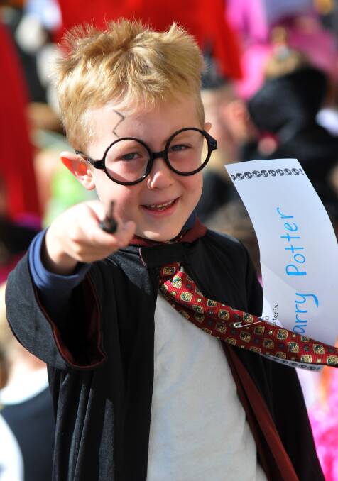 Joshua Barrett dressed up as Harry Potter for his Book Week parade at the St Edwards Primary School book week parade in August. Photo:Geoff O'Neill  220813GOB05