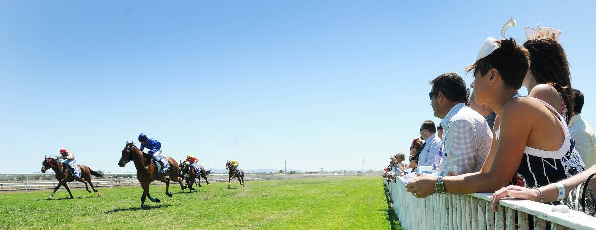 Punters watch the races at the Tamworth Jockey Club during Melbourne Cup festivities in November. Photo:Gareth Gardner. 051113GGB16