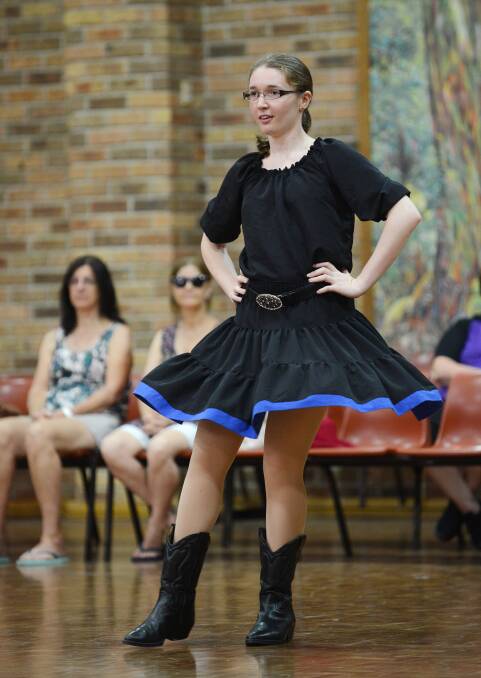 Christine Collins at the Australian Line Dance Championships at Calrossy Anglican College. Photo:Barry Smith 210114BSF06
