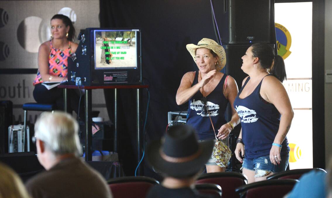 Contenstants at the Karaoke Talent Quest at the South Tamworth Bowling Club. Photo:Barry Smith 210114BSK06