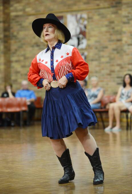Jeanne Soine at the Australian Line Dancing championships. 210114BSF03