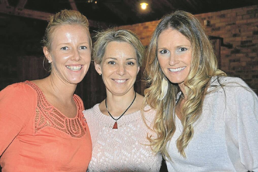 Catching up at the Gunnedah Red Devils Rugby Union Ladies Day, from left, Amy Ryals, Lisa Mulherin and Desley Dunn. - The Namoi Valley Independent. 