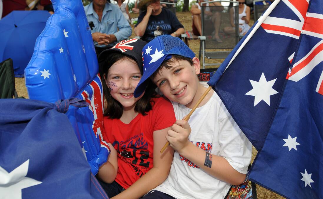 Sophie and Nick Troon from Armidale at the Tamworth Australia Day concert in January. Photo:Geoff O'Neill 26012113GOA06