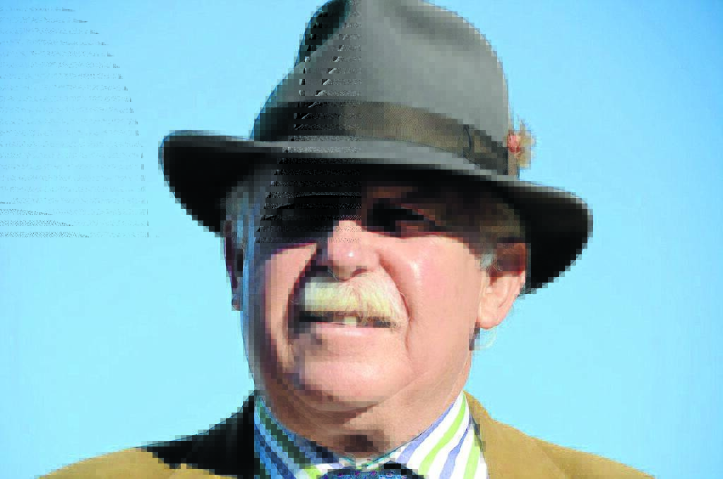 Rob Southwell, of Narrabri was seen sporting the best male hat at the Wean racetrack on Saturday. Photo: Ashley Gardner, Namoi Valley Independent. 