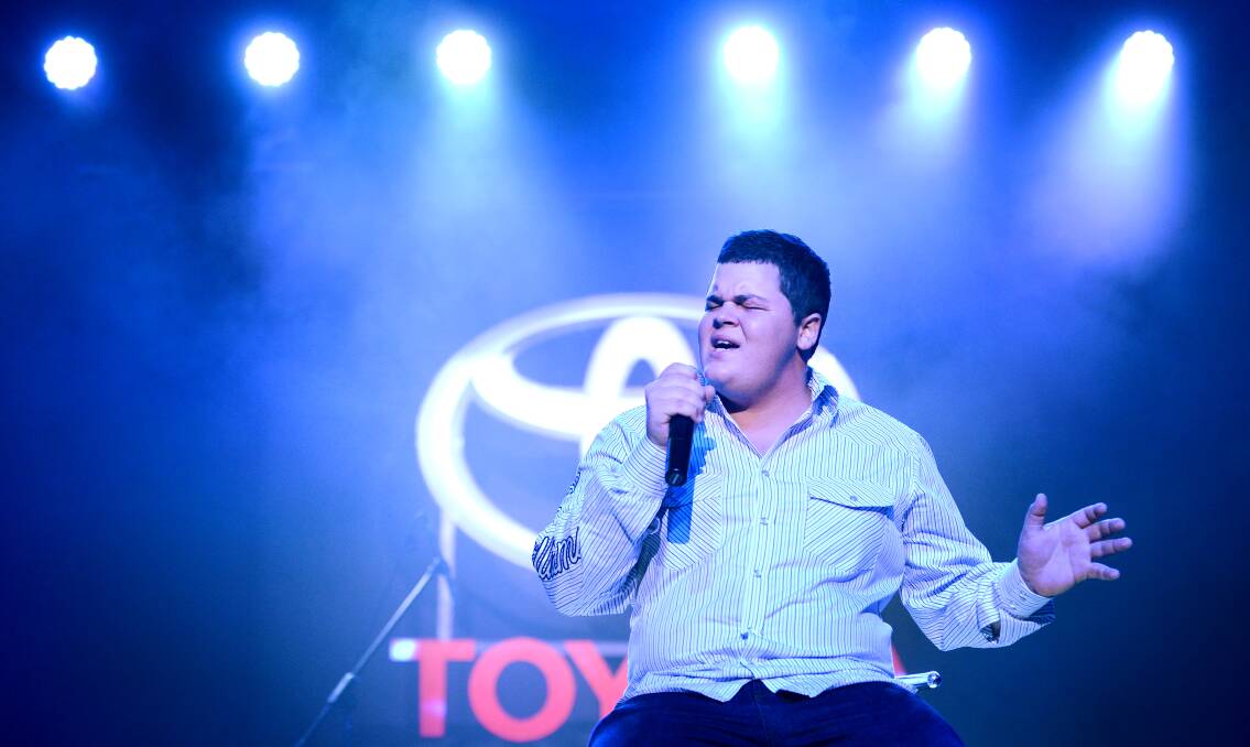 Damien Agius at Toyota Star Maker finalists night. Photos:Barry Smith. 190114BSB33