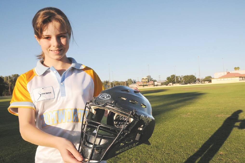 Gunnedah student and NSW Country softball representative Ashlee Van Os will head to Lismore next week to contest the Australian championships. Photo: Namoi Valley Independent. 