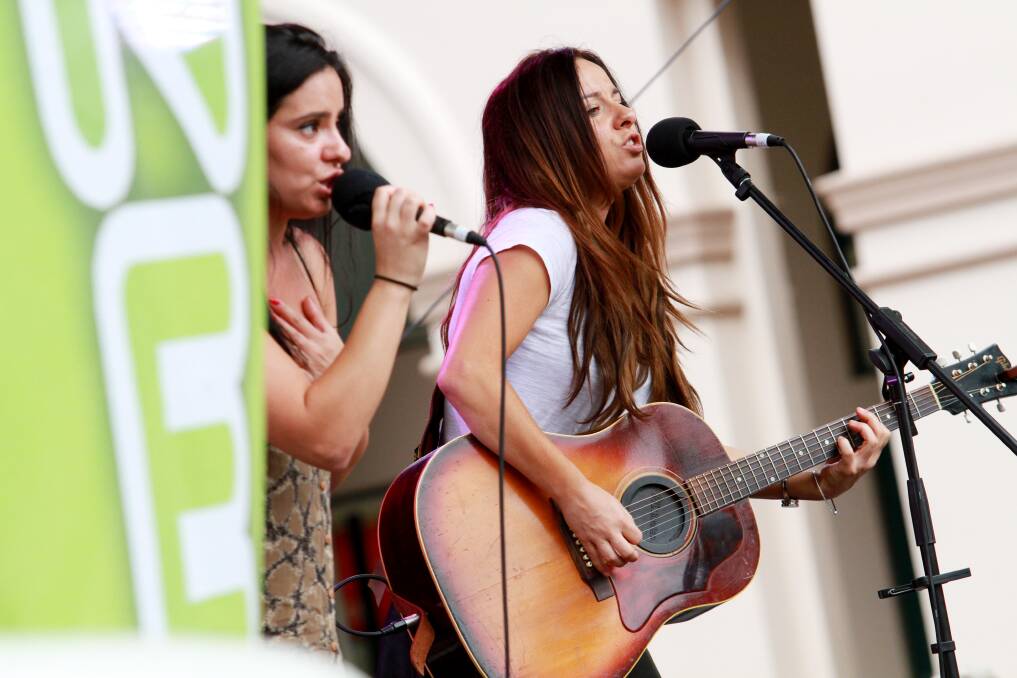 Baylou performing at the Toyota Fanzone. Photo:Gareth Garder