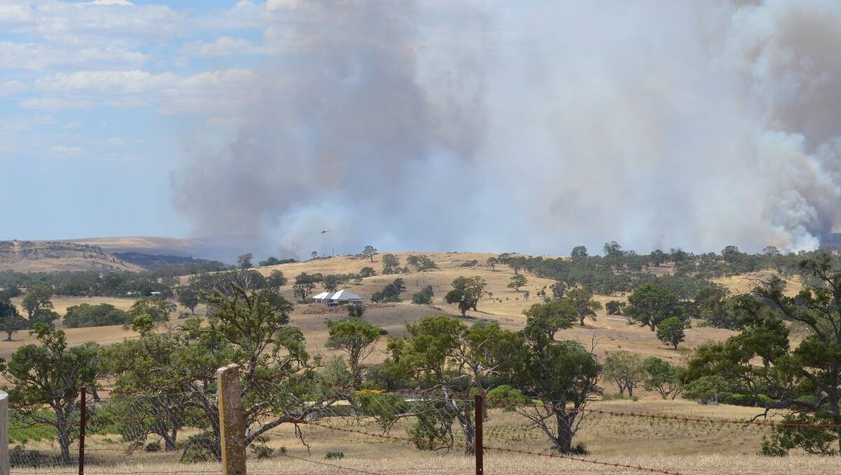 A fire breaks out in the Eden Valley Friday afternoon.