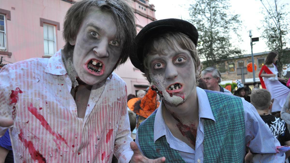 The bridal party weren't the only zombies running around Cook Street Plaza, Lithgow.
