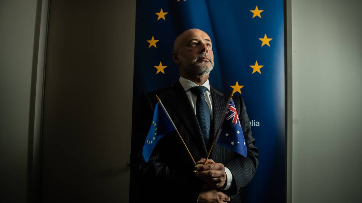 Gabriele Visentin, the EU's special envoy for the Indo-Pacific, in Canberra. Picture: Karleen Minney