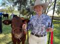St Paul's College champion led lightweight steer on the hook with handler Isabelle Preston at Wingham Beef Week.