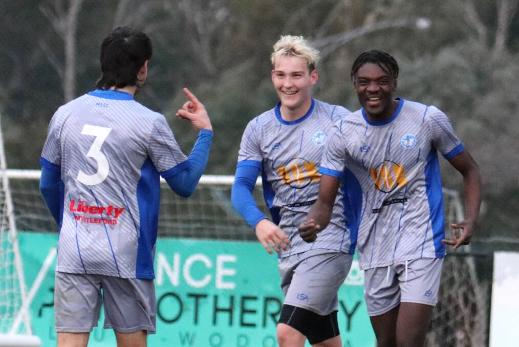 LOOK AT THAT SMILE: This was the picture James Pursell's father, Paul, described as showing the immense joy soccer brings to his son (centre). Picture: JANET WATT