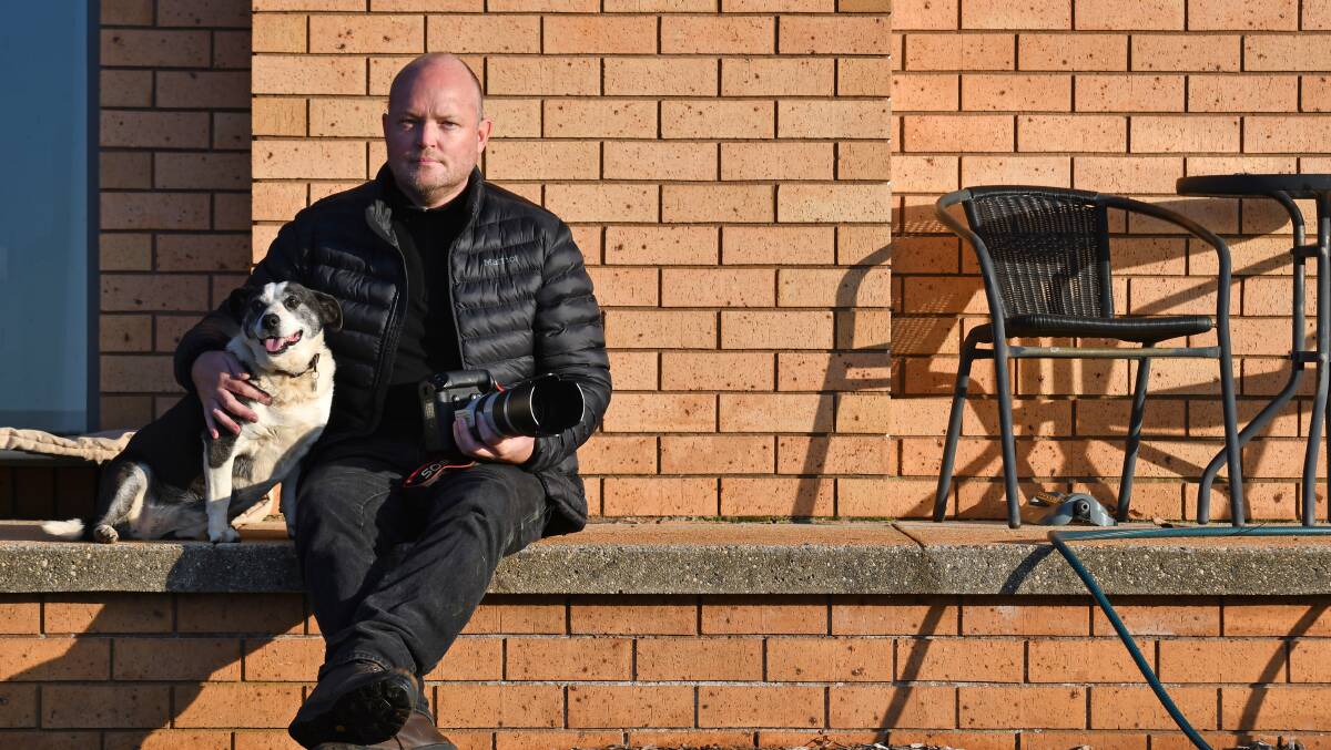 The Advocate photographer Rodney Braithwaite is based in Burnie, Tasmania and has had 10 addresses in six months. Picture: Brodie Weeding