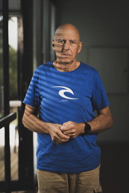 Former ACT emergency services commissioner Peter Dunn at Black Summer recovery centre in Lake Conjola on the NSW south coast in 2020. Picture by Dion Georgopoulos