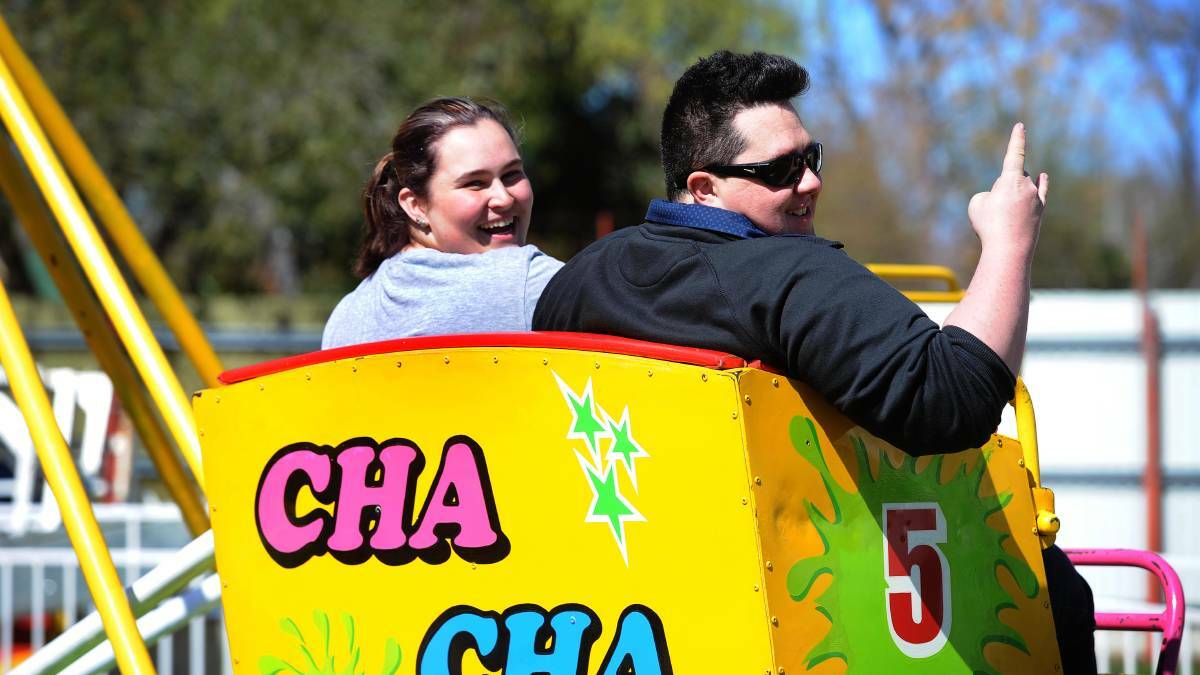 LAST RIDE: Zoe Lloyd and Kyle Cooke on the Cha Cha during Wagga Show 2017. Picture: File