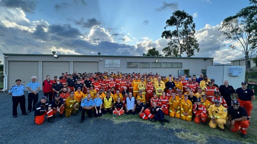 A number of SES volunteers from NSW and Victoria were deployed to Queensland. Picture by NSW SES