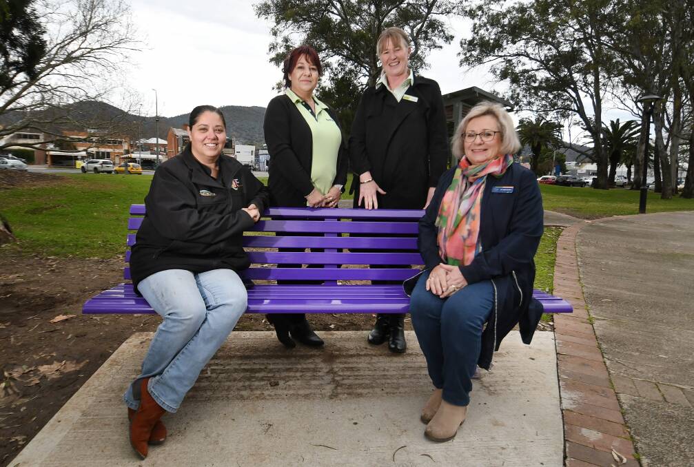 Bumbira Arts and Culture's Kaliela Thornton, TFSS homelessness and domestic violence manager Lynda Townsend, CEO Belinda Kotris and Tamworth Regional Council councillor Judy Coates. Picture by Gareth Gardner