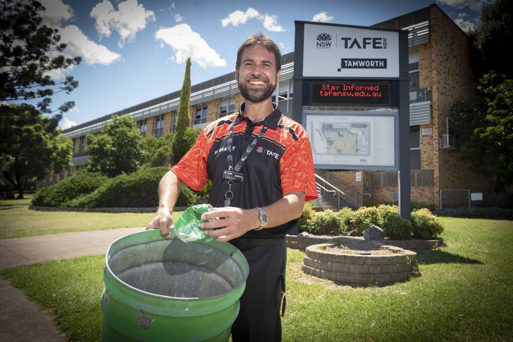 CLEAN: TAFE services manager Simon Taylor welcomed the new grant to help reduce litter. Photo: Peter Hardin