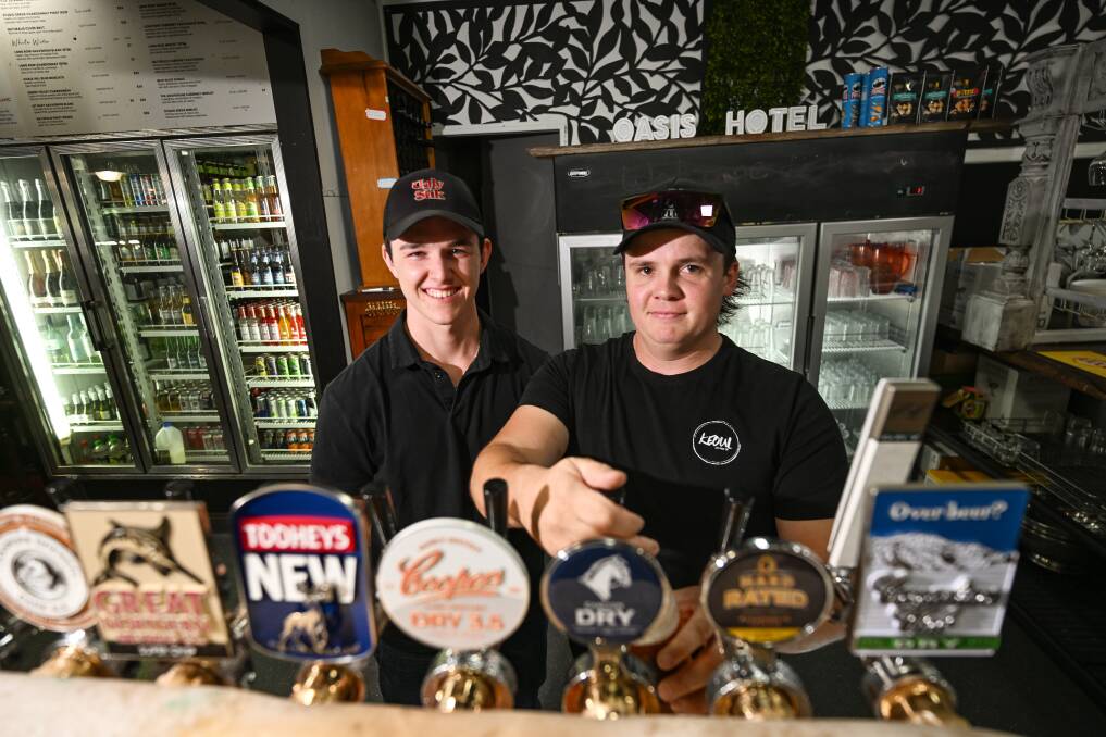 Lachlan and Blake Butler have taken over the lease at the Oasis Hotel. Picture by Gareth Gardner