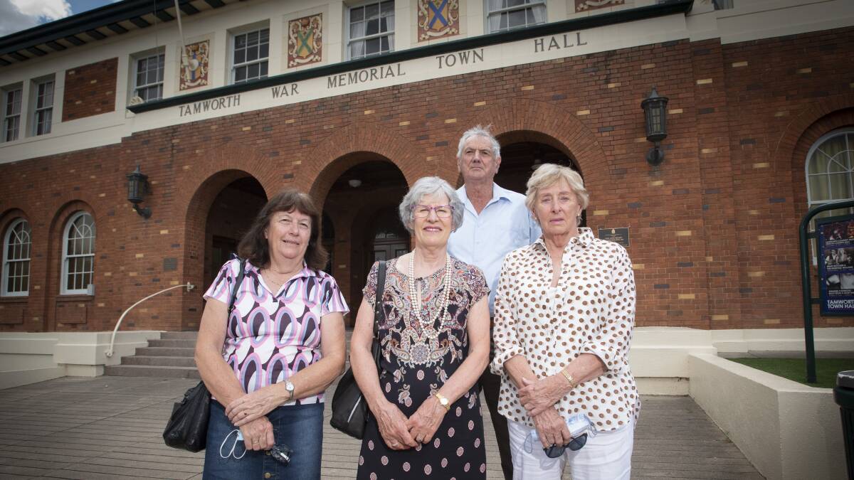 CANCELLED: Tamworth New Vogue Dance Club committee members Jill Bishop, Denise Roberts, Alan Littlejohns and Jan Parker. Photo: Peter Hardin 