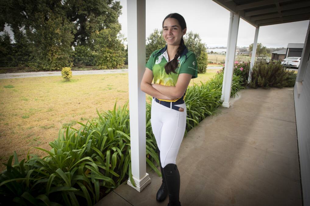 GOING FOR GOLD: Erin Stirling, 15, is off to France in August for the Horseball World Cup. Photo: Peter Hardin