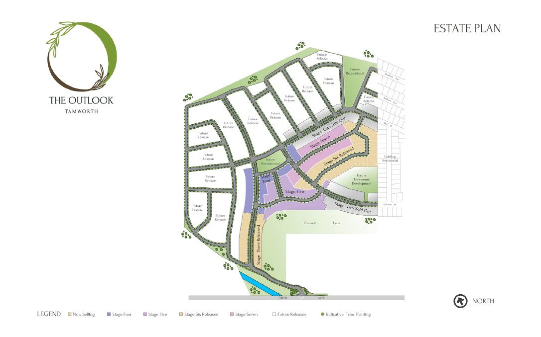 Masterplan for the Outlook Estate in Calala. 