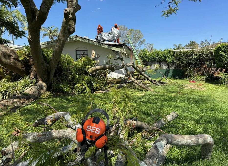 Volunteers removed fallen trees, patched-up leaking roofs, and fixed broken tiles. Picture by NSW SES