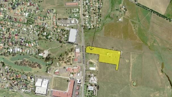 The proposed Goonoo Goonoo Road developement is located behind the Transgrid. Picture from plans