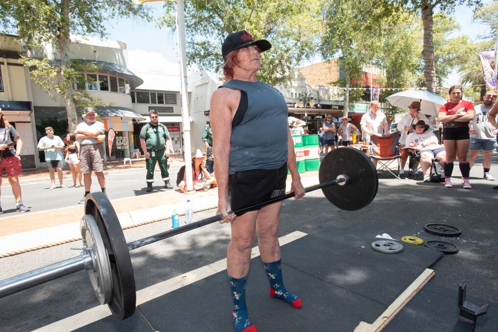Valerie Silver competed in the strength competition on Sunday. Picture by Peter Hardin