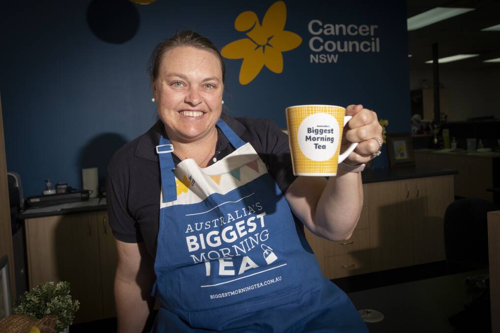 CUPPA: Tamworth Cancer Council community relations officer Kate Dubois looks forward to the morning teas. Photo: Peter Hardin