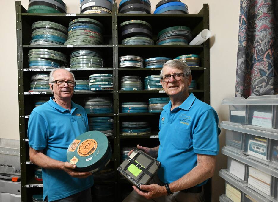 Tamworth Film and Sound Archive deputy chairman Vic Kolesnikoff, and secretary Ces Ledwos. Picture by Gareth Gardner