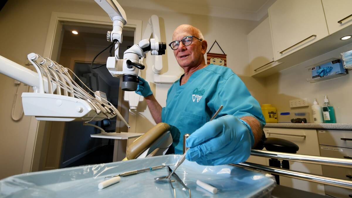 OPEN WIDE: Tamworth dentist Dr Michael Jonas says regional oral health is a top priority Photo: Gareth Gardner 081021GGE04