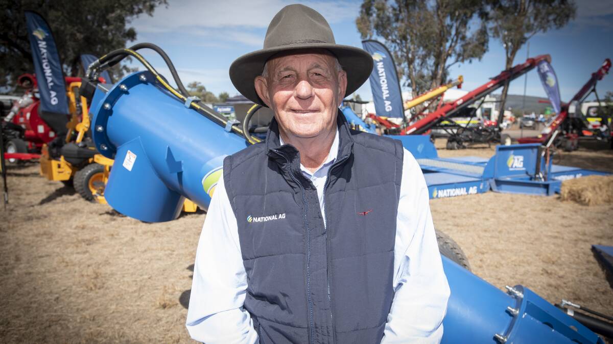 National Ag machinery salesman Howard Redman has attended every AgQuip since its inception. Picture by Peter Hardin