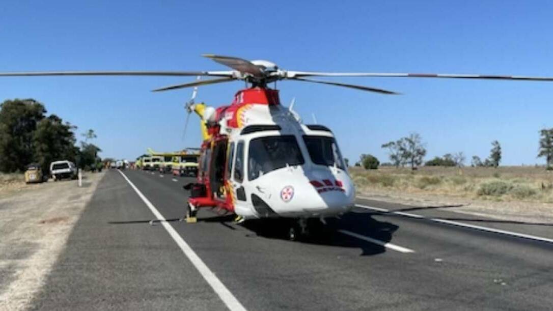 Patricia Anne Kohn pleaded not guilty to dangerous driving in relation to a crash on he Newell Highway, north of Moree, on the morning of March 6. Picture supplied by the Westpac Rescue Helicopter