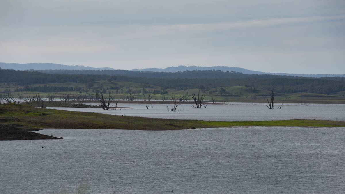 FULL: Keepit Dam is spilling over as it sits at 101 per cent capacity. Photo: Gareth Gardner