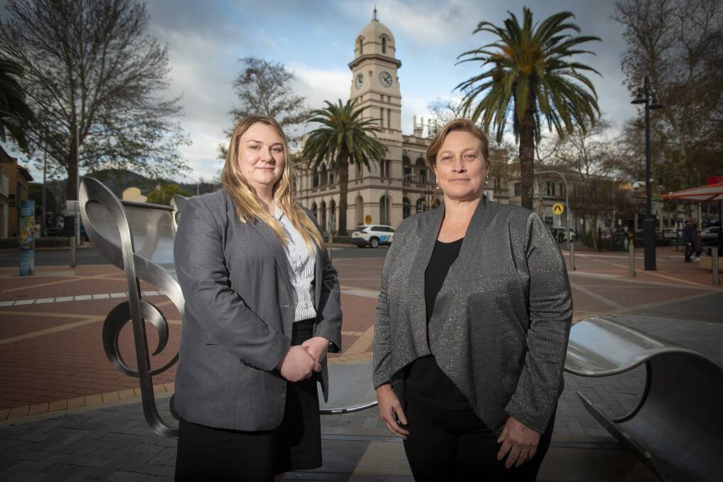 Tamworth Junior Business Chamber chair Shonia Poole and Tamworth Business Chamber President Steph Cameron are united in their desire for a focus on attracting staff. Photo: Peter Hardin