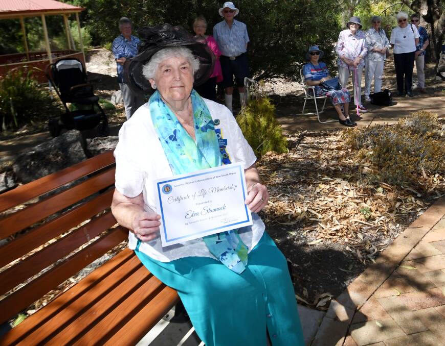 Elva Schumack was presented with a certificate for being a member of the CWA for 64 years. Picture by Gareth Gardner