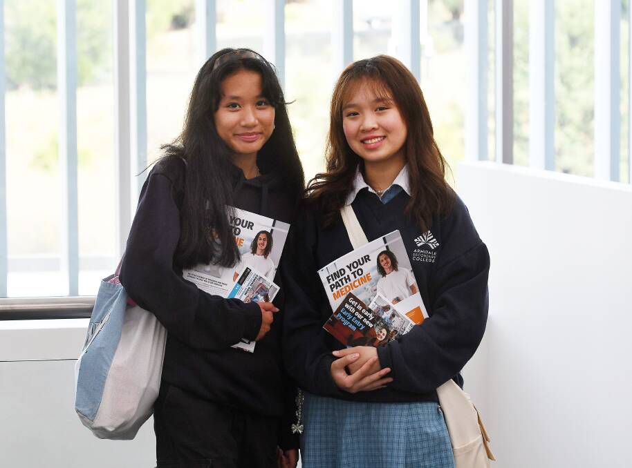 Students from high schools across New England visited the University of Newcastle Department of Rural Health, health careers forum. Pictures by Gareth Gardner