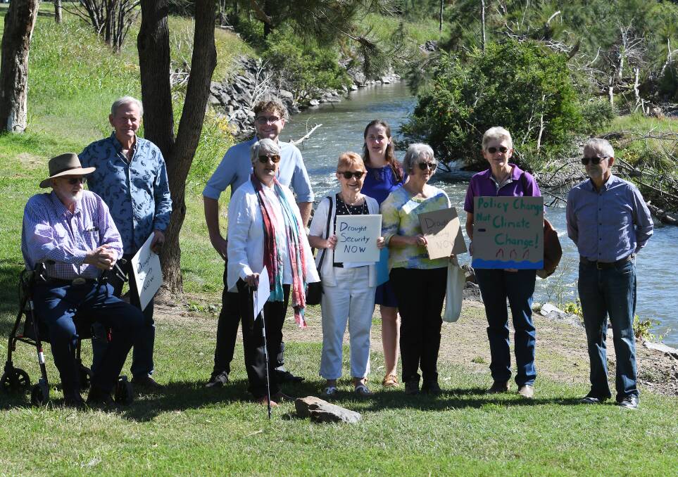 The Tamworth Water Security Alliance gathered to share the demands they are making of new water minister Rose Jackson, including stopping the replacement Dungowan Dam. Picture by Gareth Gardner
