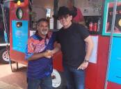 Fred Hooper's Little Red Diner was visited by a few celebrities, including Lee Kernaghan. Picture supplied