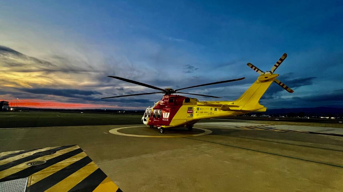 The boy was in a stable condition during the transfer. Picture supplied by Westpac Rescue Helicopter