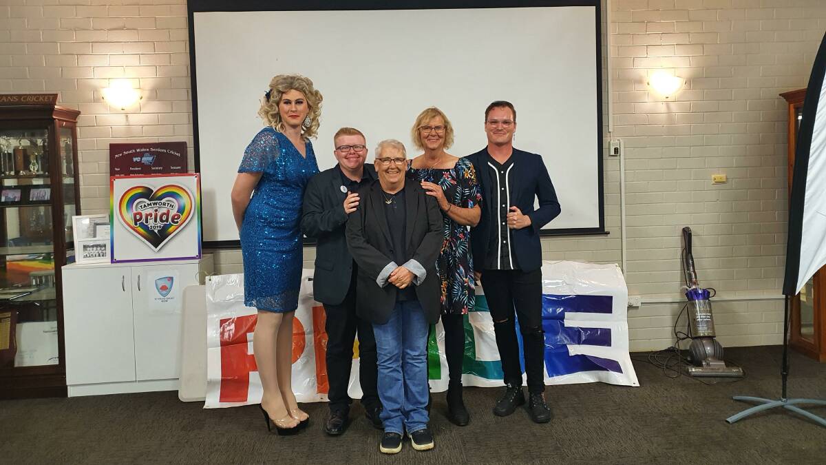 PROUD: Tamworth Pride president Dianne Harris (second from right). Photo: Supplied