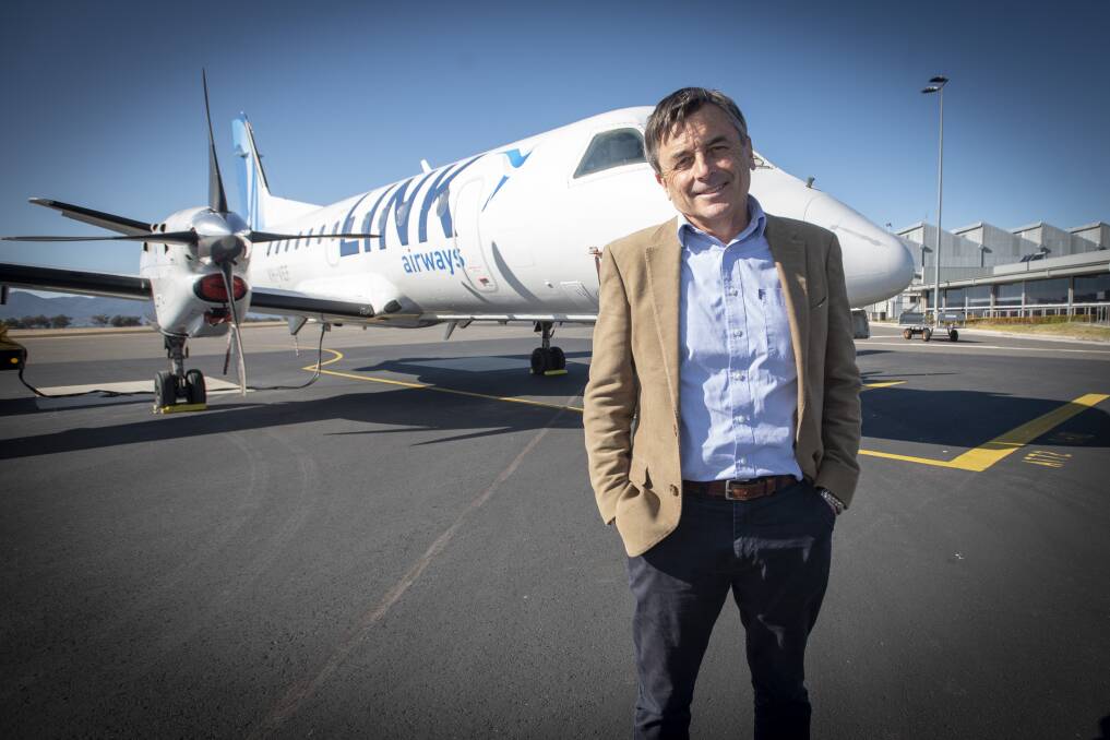 LINK IN: Manager of network strategy and development Jeff Boyd said the first Link Airways flights from Tamworth to Sydney took off successfully. Photo: Peter Hardin