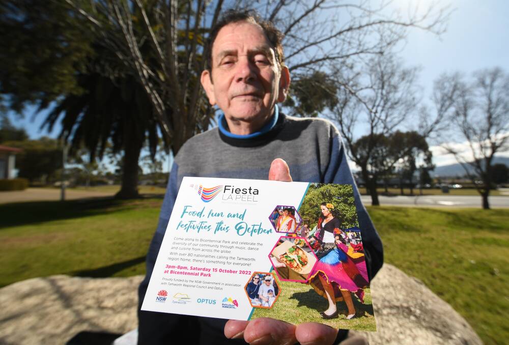 Multicultural Tamworth chairman Eddie Whitam is waiting to see what food and performances will be on offer at October's Fiesta La Peel. Picture by Gareth Gardner