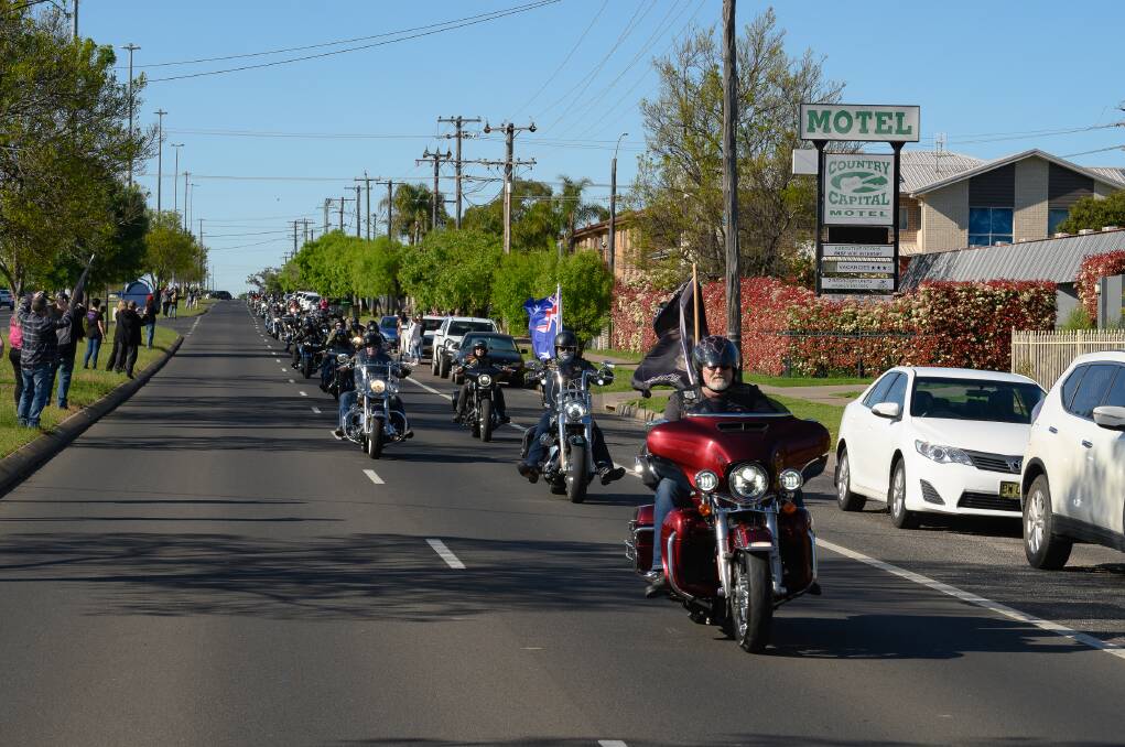 Riders revved up for their final tour of Tamworth during the National Thunder Rally. Picture by Mark Kriedemann