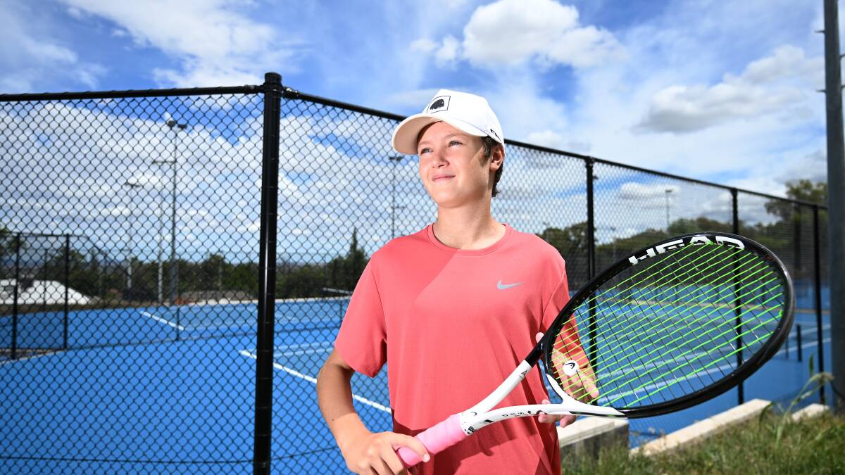 Tamworth's Oliver Riley is shaping up to be a future Australian Open grand slam champion. Picture by Gareth Gardner
