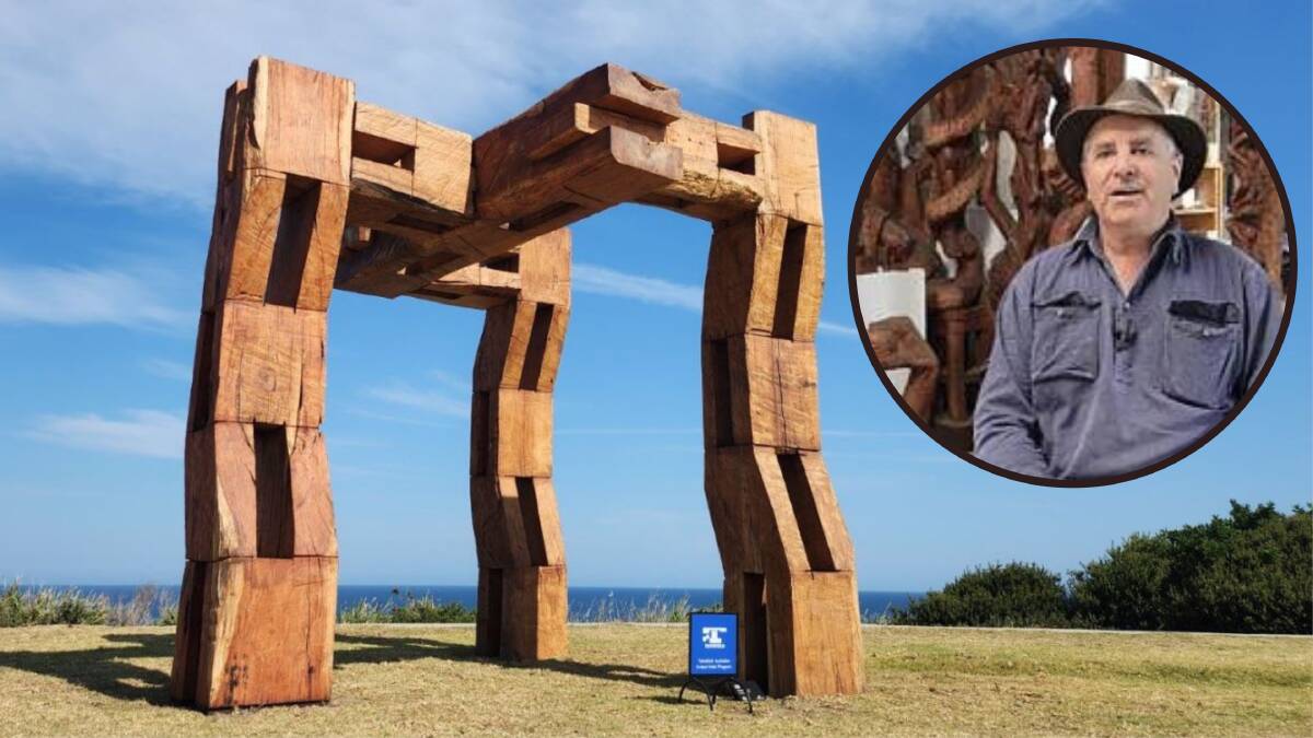 New England artist Stephen King's latest artwork in Sydney's Sculptures by the Sea. Pictures supplied
