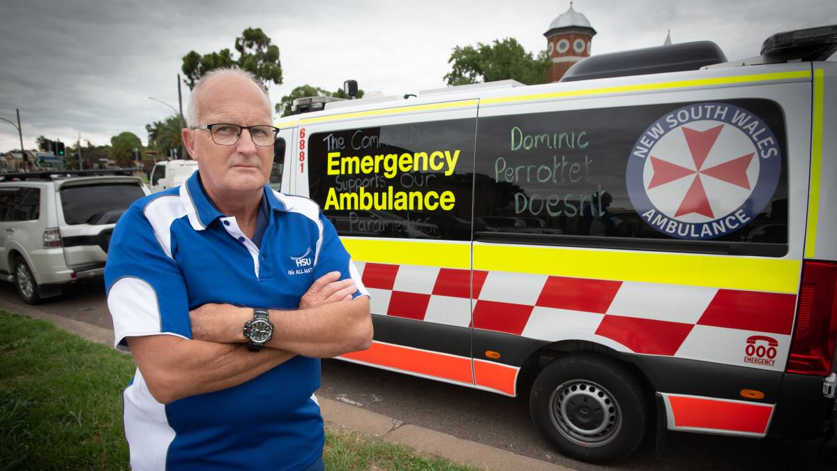 Tamworth paramedic and HSU delegate Brian Bridges said the NSW government needs to increase staff across the region from 36 to 48. Picture by Peter Hardin 