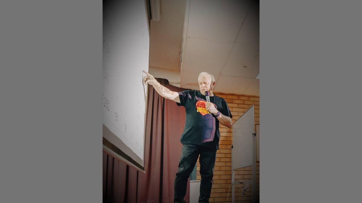 Uluru Statement from the Heart representative and Wiradjuri man Geoff Scott at the voice to parliament forum in Tamworth on April 18, 2023. Picture supplied